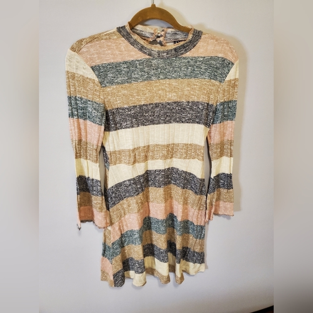 Striped Long Sleeve Knit Top